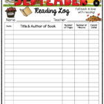 Reading Log September Reading Logs Reading Summer Reading Program