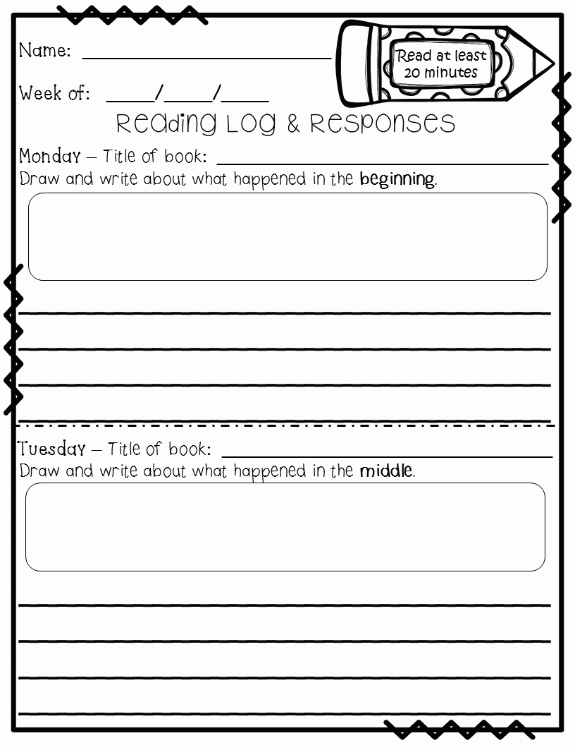 Reading Logs And Reading Response Sheets Grades 3 5 Good As Reading 