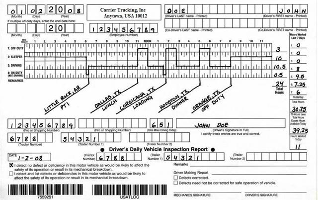 Road Trip 2010 DOT Hours Of Service For Truck Drivers