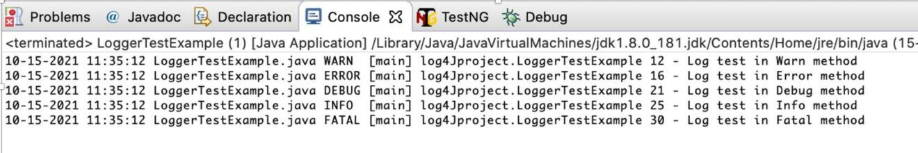 Set Up Logging Using Log4j In Selenium Tutorials Hut