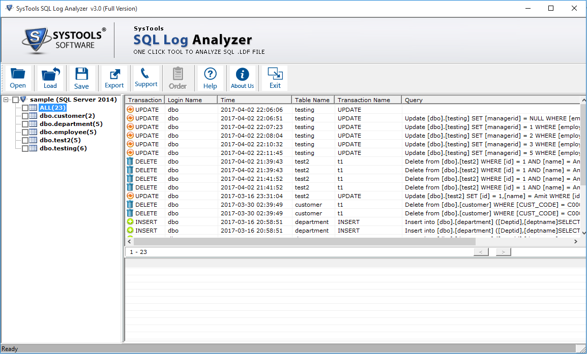 Simple Way Of Reading SQL Server Transaction Logs