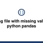 Solved Reading File With Missing Values In Python 9to5Answer