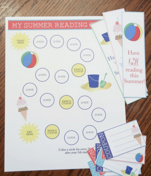 Summer Reading Chart Reward System Pretty Providence