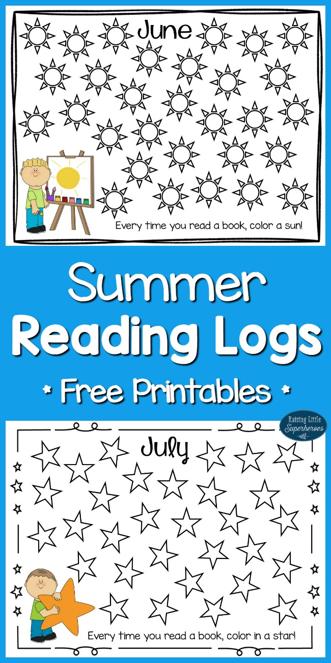 Summer Reading Logs For Kids Free Printables Raising Little Superheroes