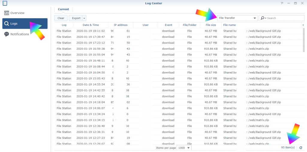 Synology How To Monitor Shared Links Downloads Marius Hosting