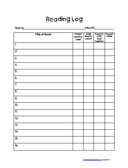 Take Home Reading Log Freebie Homeschool Reading Reading Log 