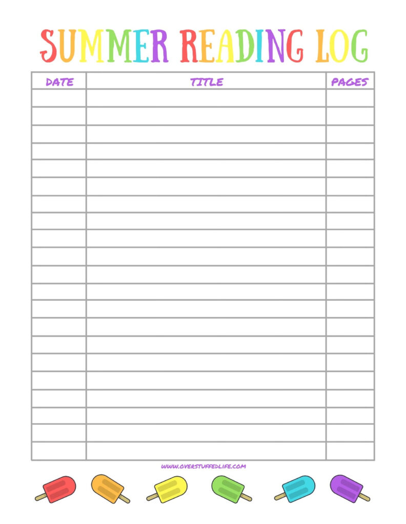 The Best Free Printable Reading Log Clifton Blog