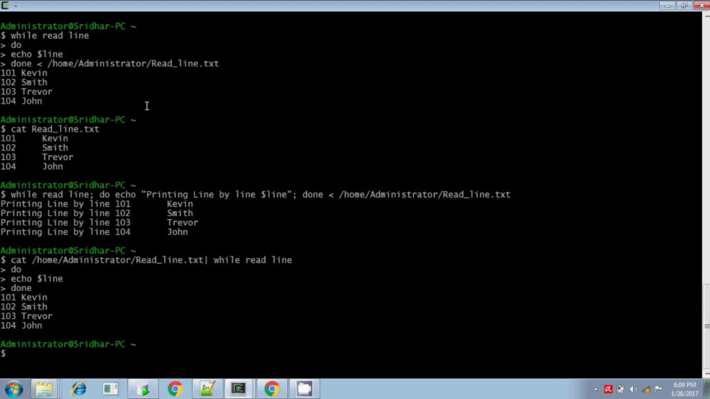 Unix Shell Script To Read A File Line By Line And Read Word By Word 