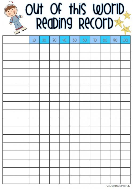 Use This Class Reading Record Sheet To Keep A Track Of The Number Of