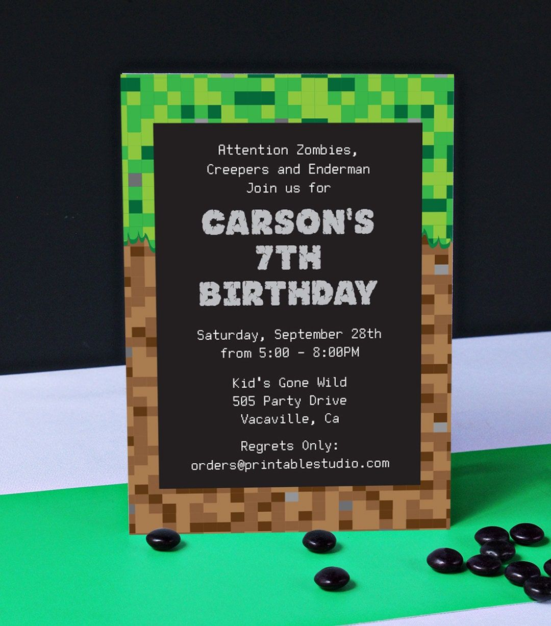 Video Game Invitation INSTANT DOWNLOAD Printable Video Game Inspired 